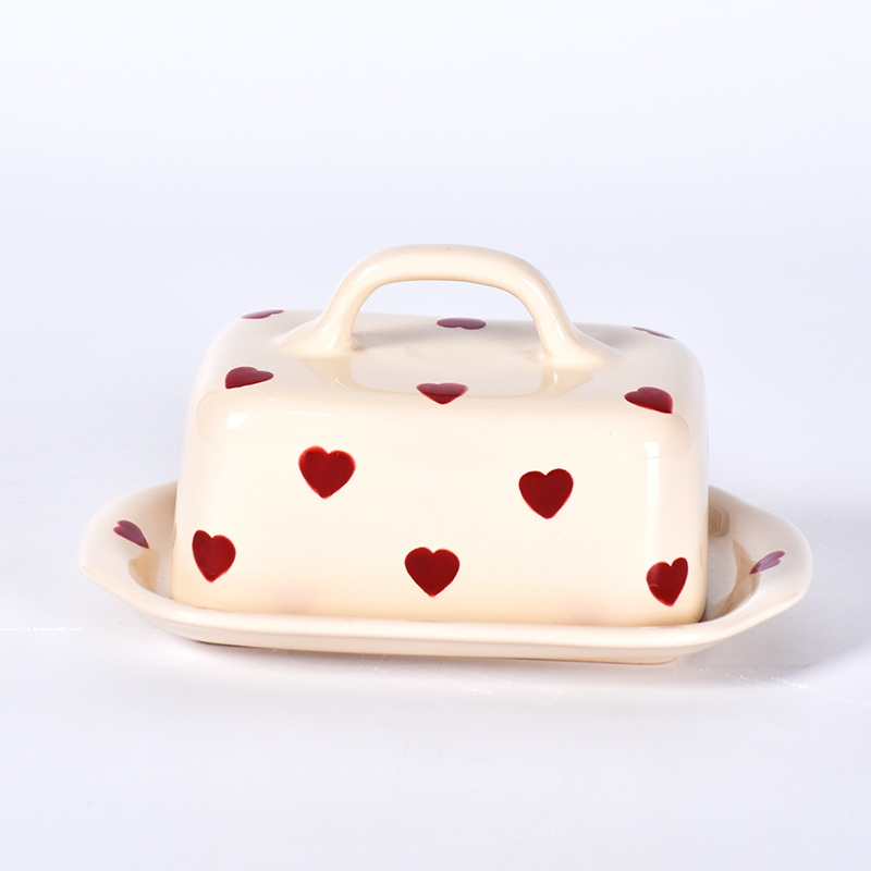 Stoviglie da ristorante per hotel fantasiose serie Valentine Hearts Piatti in ceramica set stoviglie da tavola