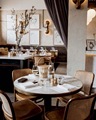 Melhor preço da cafeteria de móveis modernos de madeira e cadeiras de couro para restaurante1