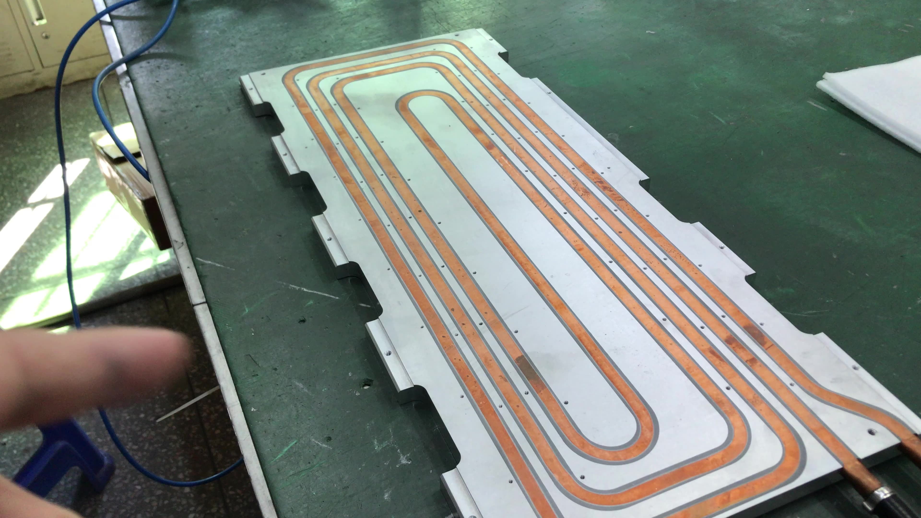 Copper tube and aluminum Cold plate heat sink1