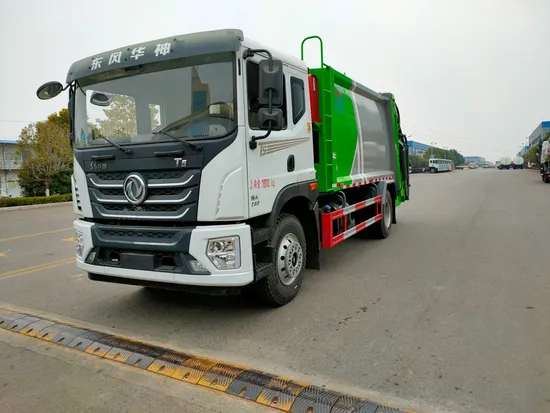 Ketibaan Baharu Dongfeng 4X2 14cbm Lori Tolak Mampat Aras Tanah Besar1