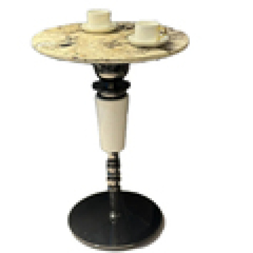 Creative Light Luxury Classical Coffee Table Pandora Natural Marble Round Corner Para sa Living Room Sofa Side ilang1