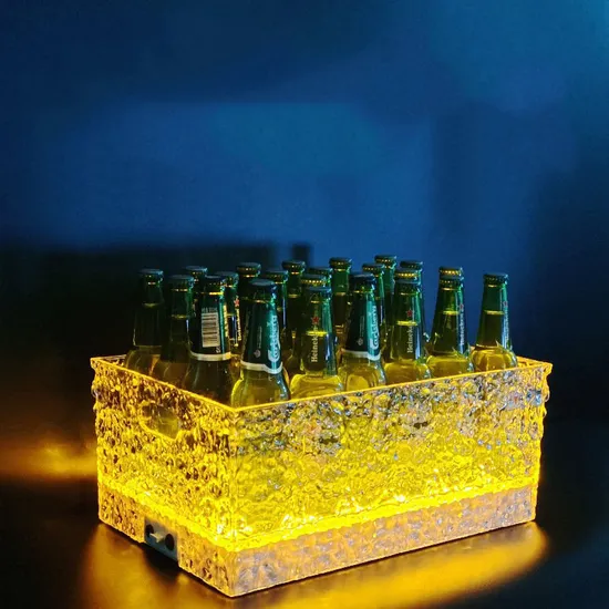 Balde de gelo LED colorido para vinho, cerveja e champanhe1