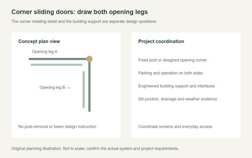 Corner Sliding Glass Doors: Plan the Meeting and Support