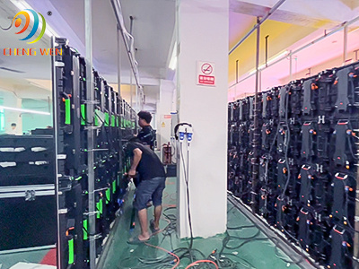 P3.91/P5/P10 ผนัง LED กลางแจ้งในร่มทดสอบยุ่ง