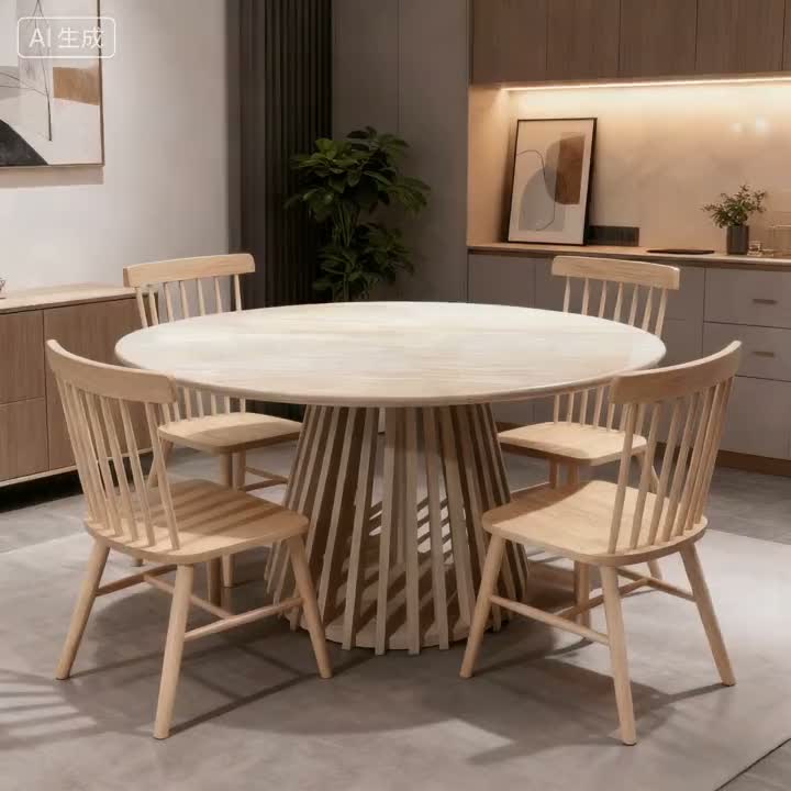 BR-24F01-M Novos produtos na Feira de Cantão: Mesa redonda de mármore artificial de 1,2 m com base floral
