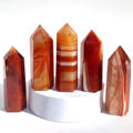 Factory Price Healing Crystals: Red Agate Quartz Carnelian Point Towers1