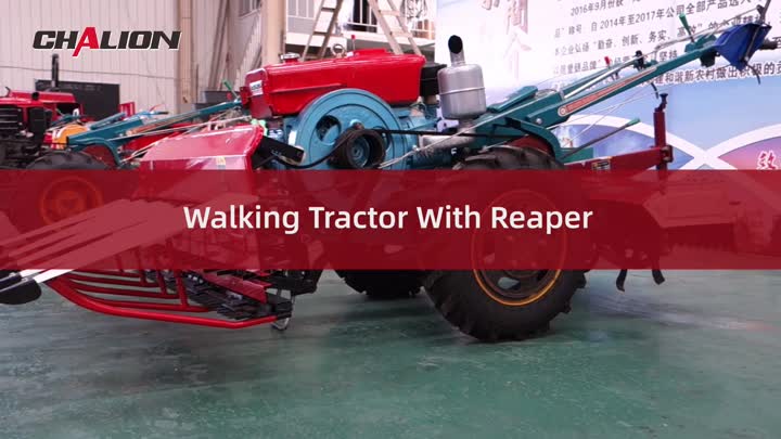 Mini walking tractor with reaper.mp4