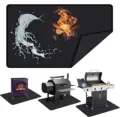 Huicai Fire Pit Mat Under Grill Mat Fire Pit Mat για υπαίθρια προστασία από το Grill Deck Protector Double Fireproof BBQ Grill Oil Proof1