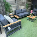 Heißer Verkauf mit niedrigem Preis Hochdichte Schwamm Metall wasserdichtes Aluminiumlegierung Hotel Garten Terrasse Outdoor Sofa1