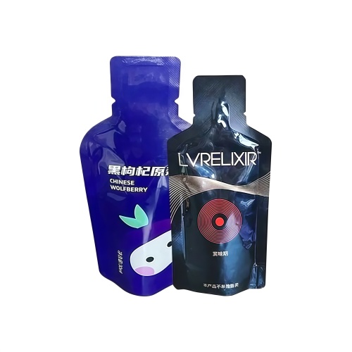 Solution d'emballage personnalisée debout, emballage de forme personnalisée pour boissons, sac de boisson autoportant unique