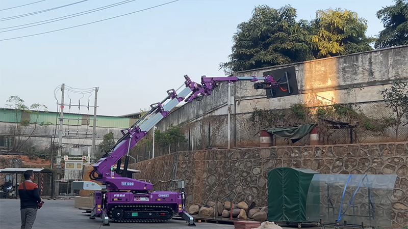 COWEST TAT-1500 Crawler elektrische glazen vacuümheffer | Vliegarm + 8-koppige zuignap | Heft tot 12.370 mm | 1500 kg capaciteit