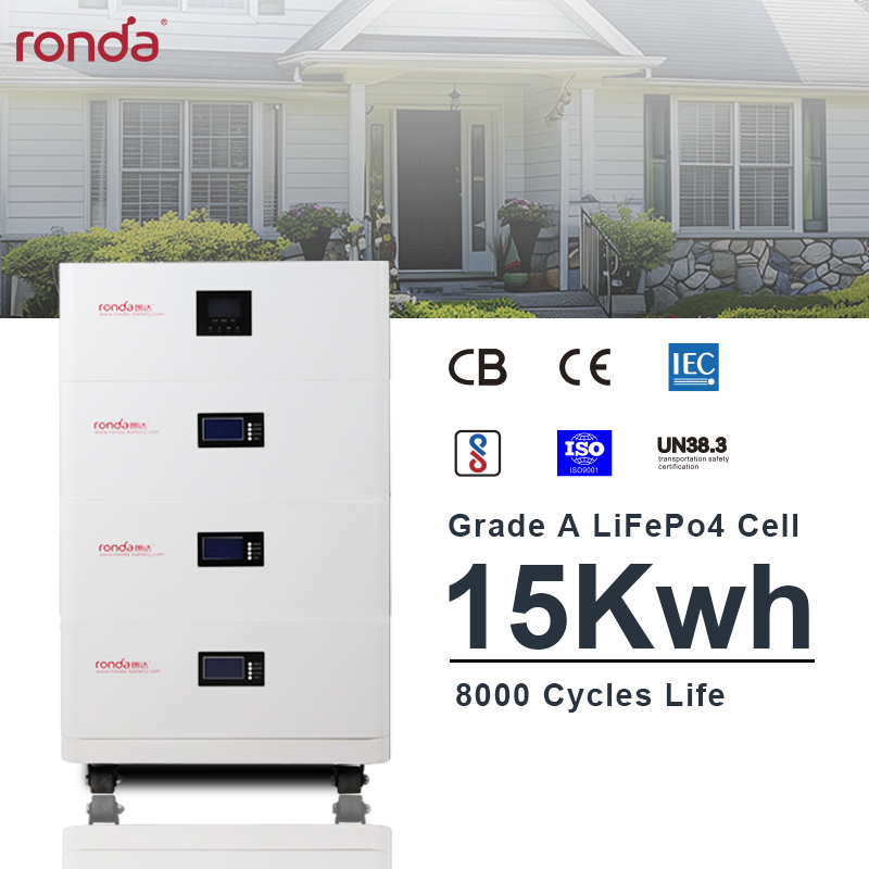 Ronda 48V 280Ah/304Ah LiFePO4 DIY Kit JK 200A BMS Empty Box for Solar Energy Storage System Customizable Battery Boxes Racks
