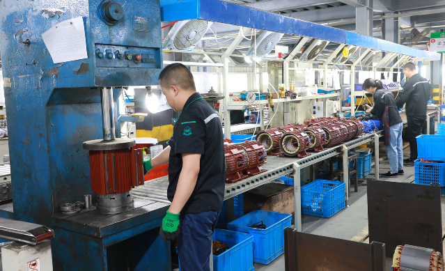 Air conditioning fan production line