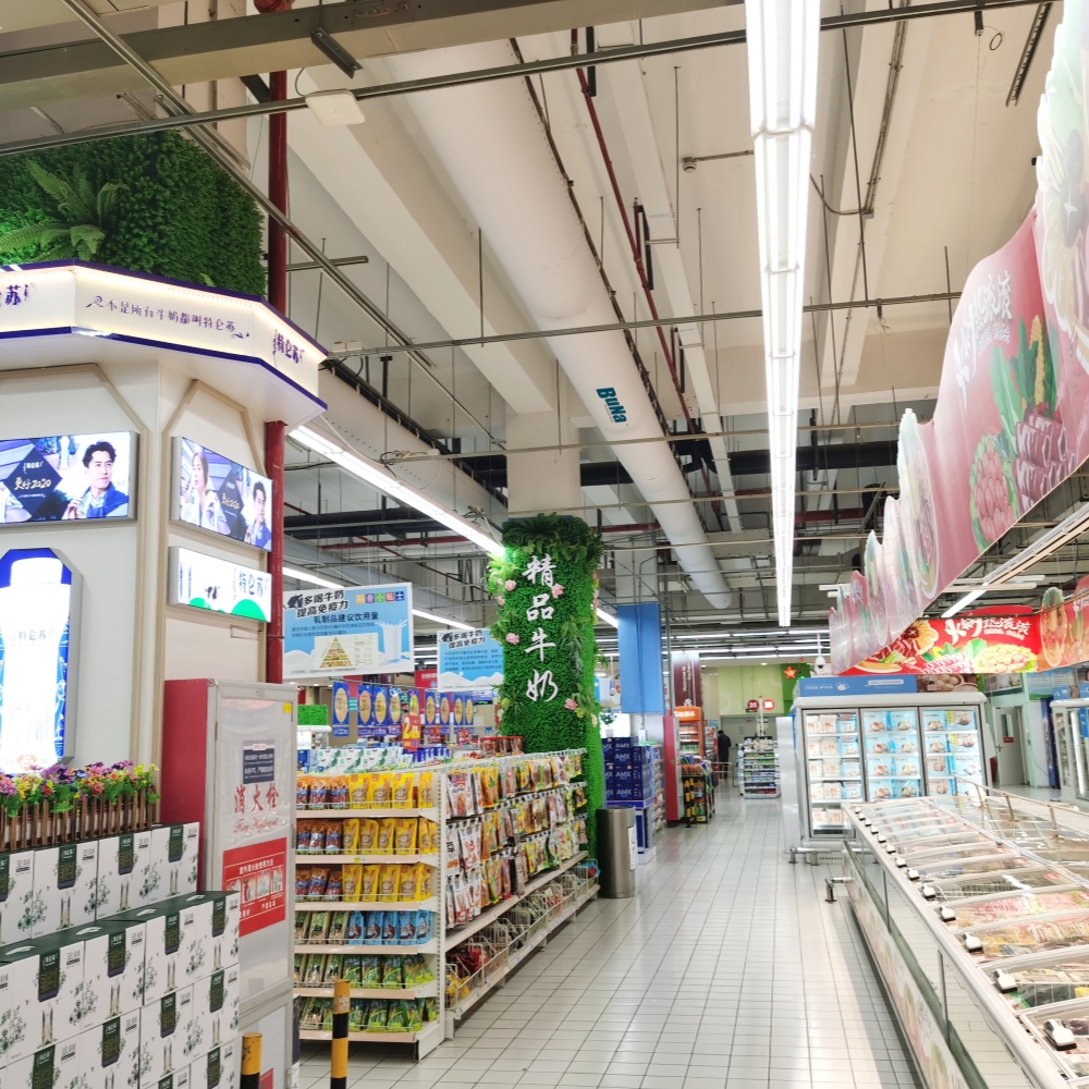 Application of air duct in supermarket