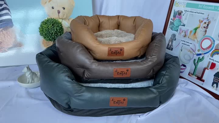 PU leather OVAL bed