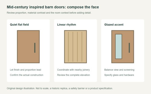 Mid Century Modern Barn Doors: Proportion and Materials