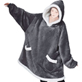 One Size Fits All Reversible Ultra Wearable Blanket Sweatshirt1