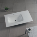 Hot Bending Seamless White One-Piece Wall-Mounted Rock Slab Bathroom Wash Basin | Sintered Stone Sink1