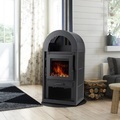 Economy Metal Heating Equipment 6KW Indoor Cast Iron Wood Stove Fireplace1