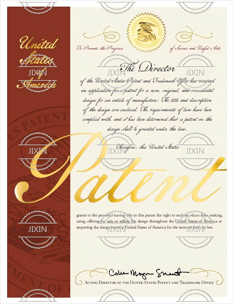 U.S. Design Patent Certificate: Solar Wall Lamp (29910081)