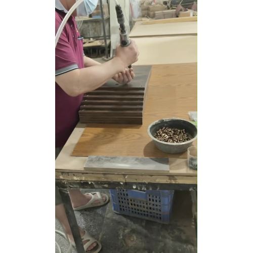Hardware Installation Process in a Solid Wood Furn