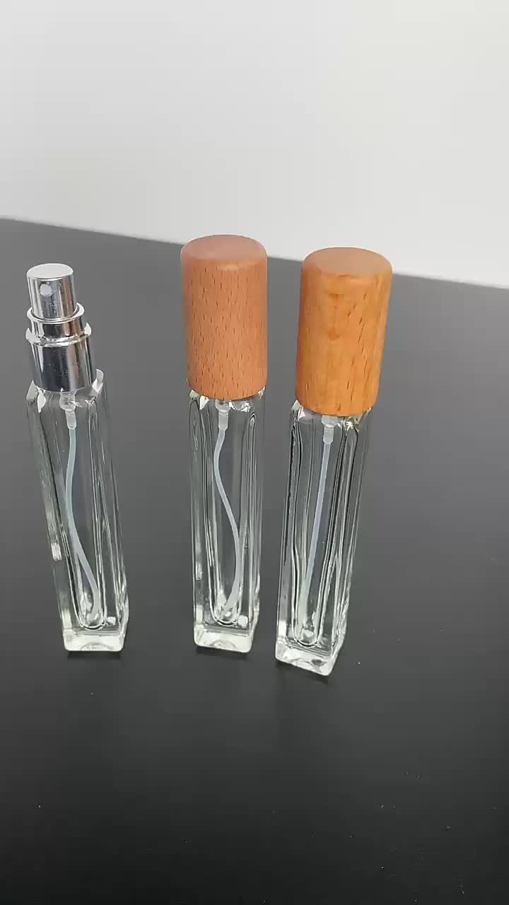 10 ml Glasflasche mit Holzkappe