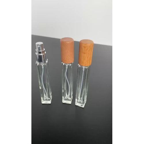 10 ml glazen fles met houten dop