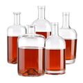 Transparent Round Empty Glass Bottles 750ml - Rum, Vodka, Gin Cork Sealed Bottles Supplier1