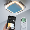 Newest HSG Model 7023 Smart Ceiling Fan with Light - Bedroom Vaneless Fan and Ceiling Light1