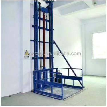 guide rail cargo lift