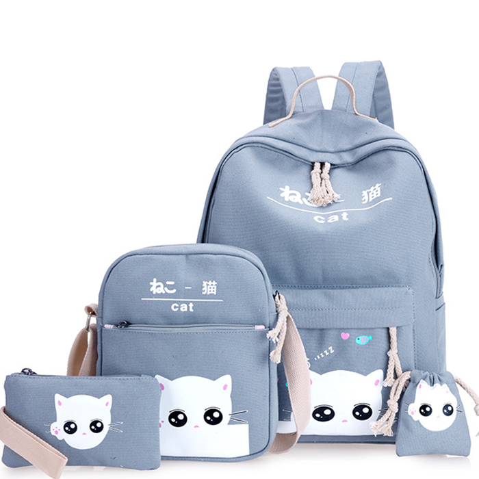 2022 wholesale good quality low MOQ cheap school bags&backpack set for college&high school student girls&kids1