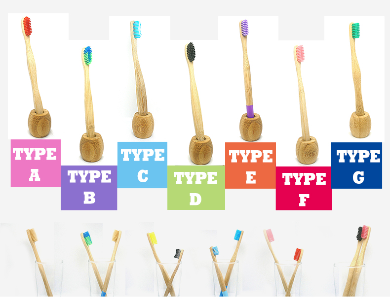 Wholesale bamboo natural portable toothbrush wooden