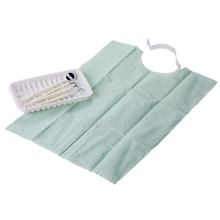 Bibs de dentiste en coton / coton dentaire à tablier imperméable et dentaire avec TIE1