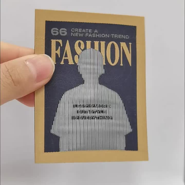 Label tenunan gaya kasual ikan sutera