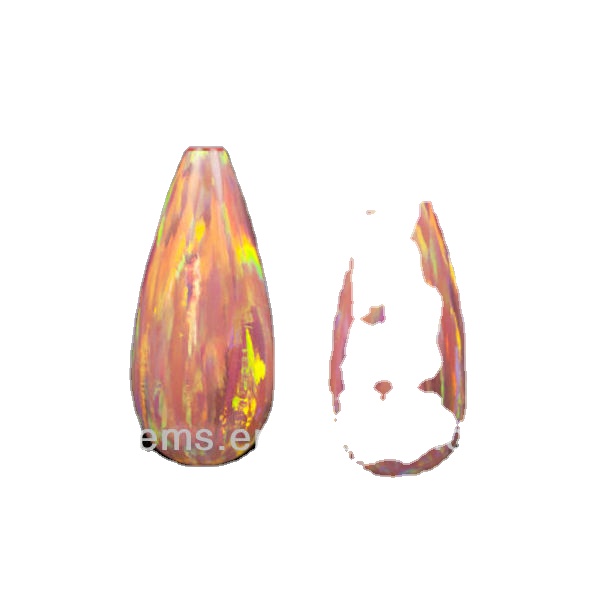 2GC03106A Gemstone Factory Supplies Drop Shape Synthetic Opal Stones Prix par gramme avec le meilleur matériau d&#39;opale créé à rugueux1
