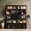 European Style Iron Arbeit Custom Wohnzimmer Schrank Wandmontage Bar Supermarkt Aufbewahrung Wein Display Rack1