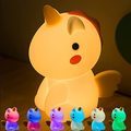 Cartoon RGB Rechargeable Unicorn Lamp - LED Silicone Baby Night Light for Kids Room1