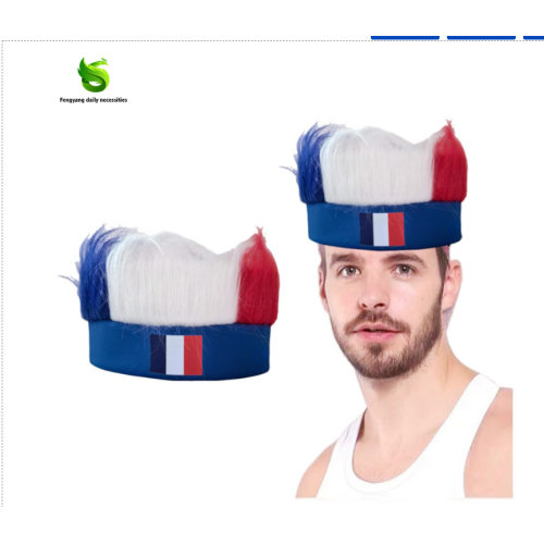 Weird Cheerleading Wig with French National Flag