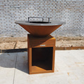 Square Bonfire Steel Garden BBQ and Charcoal Grills1