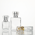 30ml 50ml 100ml Portable Square Clear Glass Flat Luxury Empty Perfume Bottle1