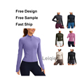 Stylish Women's Yoga Jacket with Custom Logo, Slim Fit, and Thumb Holes1