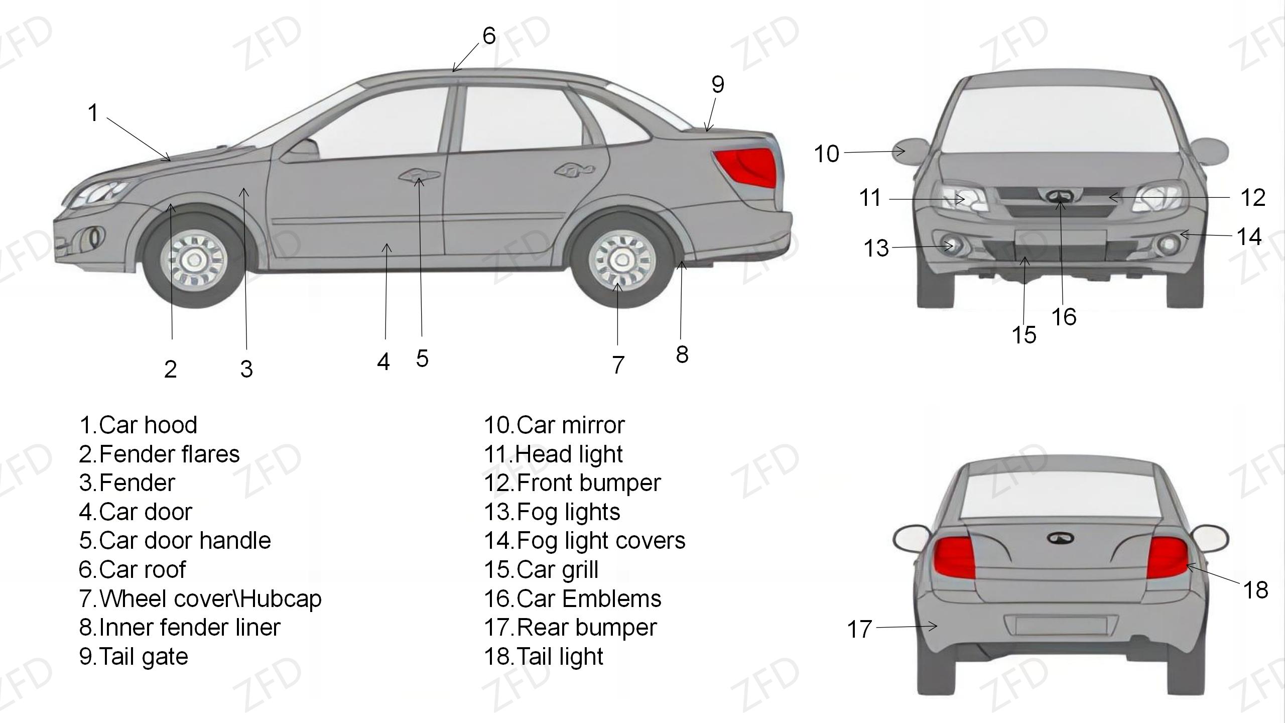 lada tail lights on a car