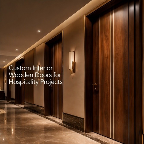 Puertas interiores de madera personalizadas para proyectos hoteleros