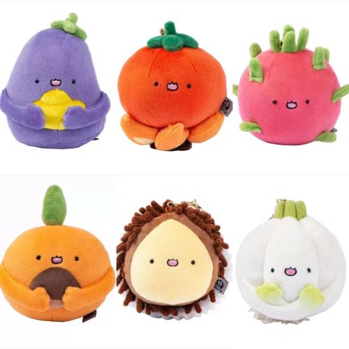 Lindo colgante de muñecas de peluche de frutas y verduras