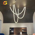 Modern LED Chandelier for High Ceilings with Long Staircase Glass Fashion in Custom Sizes1
