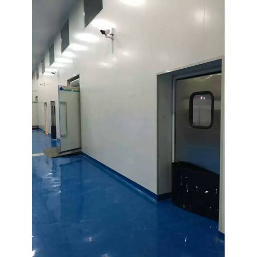 Stainless steel impact traffic doors installed in Shanghai Poulty food factory 