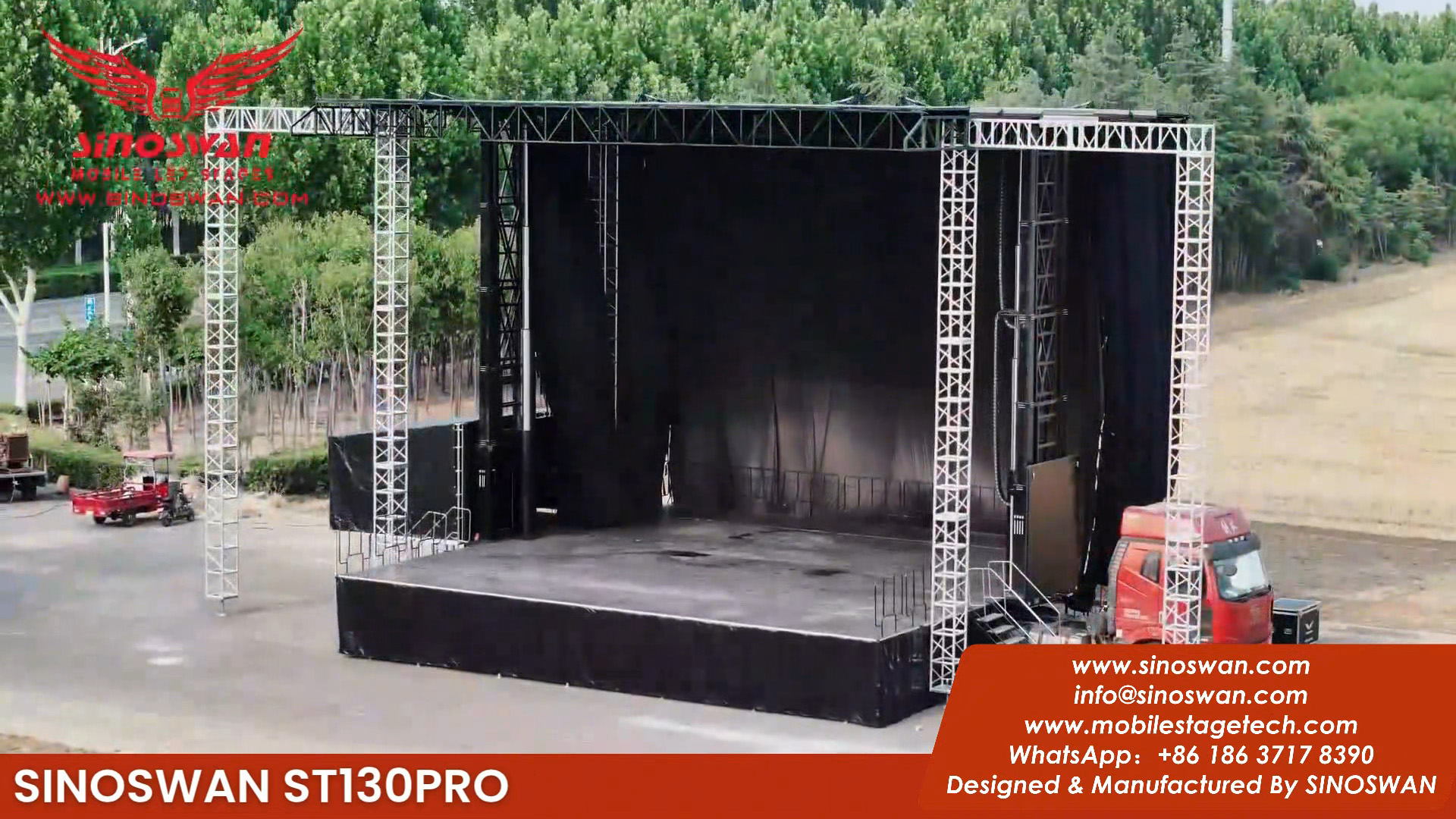 Die mobile Bühne SINOSWAN ST130Pro vereinfachte die Logistik für den Georgia Black Sea Carnival.