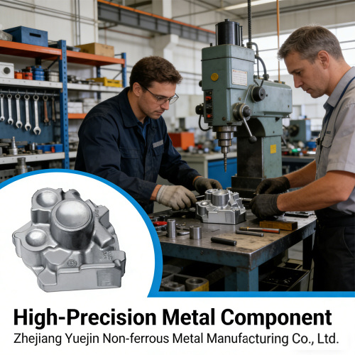 Componente industrial de metales no ferrosos de alta precisión