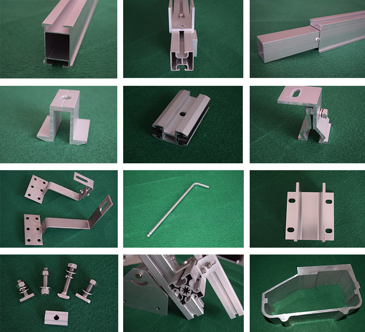 End clamp for 30mm thickness aluminum solar mounting systems