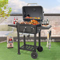Backyard Outdoor Heavy Duty Metal Iron Adjustable Height Bbq Grill Charcoal Smoker Barbecue Grill For Party1